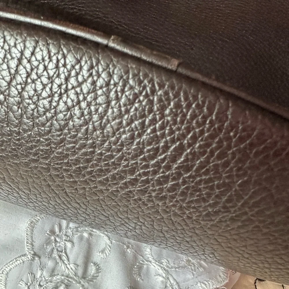 Coach brown Pebbled Leather Shoulder Bag